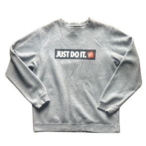 Nike Gray Men's Sweatshirt, large